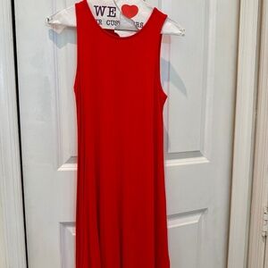 Orange Cotton Mini Dress
